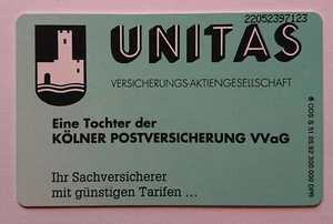 Telefonkarte Telefonwertkarte Sammelkarte 12 DM Unitas Kölner Postversicherung - Picture 1 of 2
