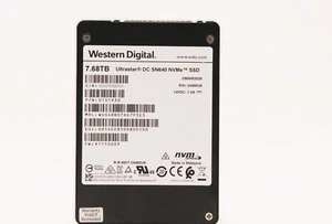 WD 7.68TB SSD NVME U.2 SN640 WUS4BB076D7P3E3(OTS1930) - Photo 1/2