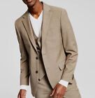 $450 Tommy Hilfiger Men's Beige Solid Modern-Fit Sport Coat Suit Jacket Size 42R