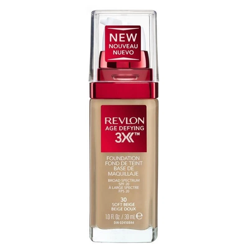 Revlon Age Defying 3X Soft Beige 30 Anti Aging Moisturize Foundation 30ml SPF 20 - Image 1 of 1