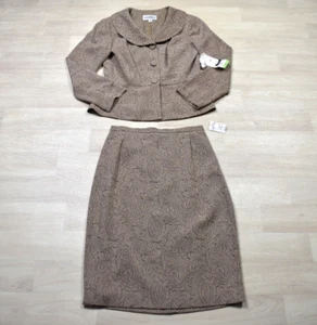 Conjunto de 2 piezas falda traje mujer Danny & Nicole años 90 beige talla 8 stock muerto de colección - Imagen 1 de 10