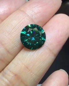 1 Ct  Shape Round  Cut Green Colour D Grade VVS1  For Gift - Picture 1 of 2