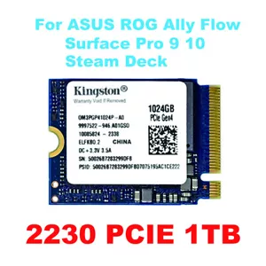 NEW Kingston 2230 SSD 1TB NVMe PCIe 4x4 For Surface Pro 9 10 Steam Deck ASUS ROG - Picture 1 of 7