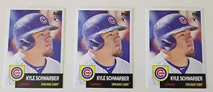 (3) 2016 Topps Archives Kyle Schwarber tarjeta # 25 radiocontrol Chicago Cubs Novato Lote - Imagen 1 de 4