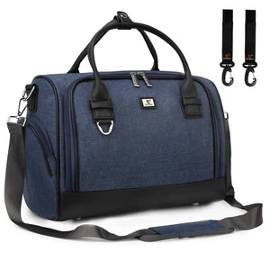 Wickeltasche mit wasserdicher Wickelunterlage und 2 Kinderwagen Haken - Bild 1 von 6