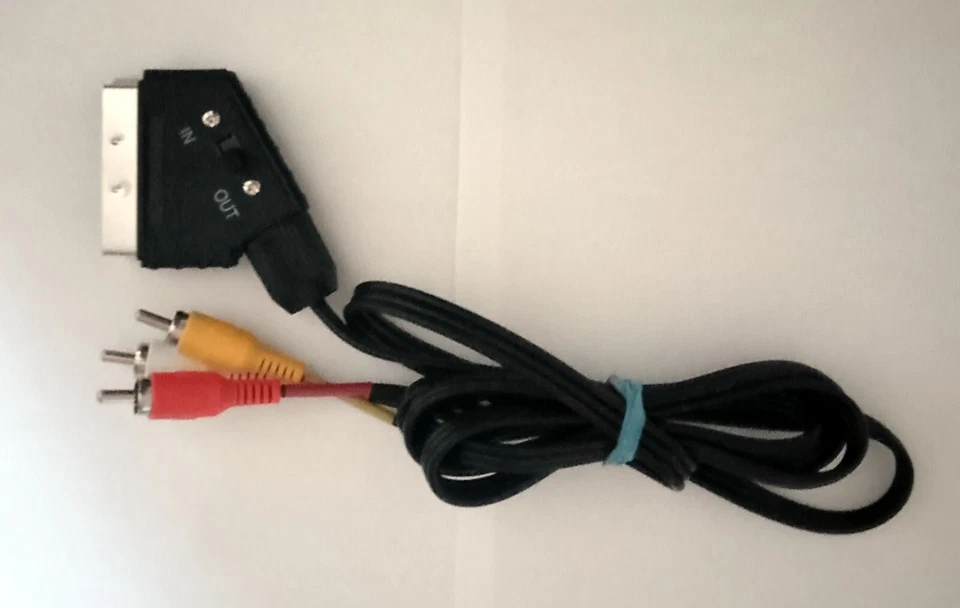 1.5m SCART to 3 x RCA Cable Switchable IN OUT Switch Lead - Image 1 of 1