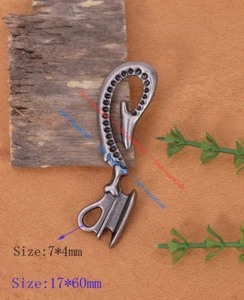 5PCS Metal Key Ring Belt U Fish Hook Wallet Chain FOB Clip Biker Leather Craft - Picture 1 of 10