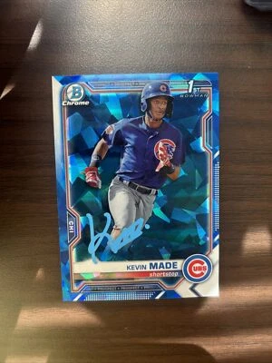 Kevin Made 2021 Bowman Chrome AUTO IP AUTOGRAPH SAPPHIRE REFRACTOR #153 - Image 1 of 3