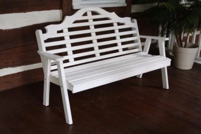 A&L Furniture Co. Amish-Made Pine Marlboro Garden Benches - 3 Sizes & 18 Colors - Image 1 of 4