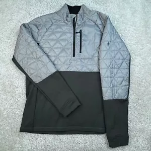 Smartwool Mens XL Propulsion 60 Hybrid 1/2 Zip Pullover Jacket Silver Gray - Picture 1 of 8