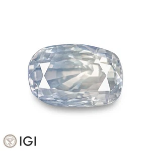 IGI Certified KASHMIR Sapphire 1.27 Ct. Natural Untreated LOUPE-CLEAN Cushion - Picture 1 of 7