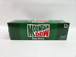 12 Pack Mountain Dew Throwback Real Sugar - Mtn Dew - New 12 Cans - Picture 1 of 8