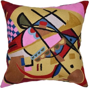 Kandinsky Modern Couch Pillow Cover - Yellow Gold | Abstract Pillows | Modern... - Picture 1 of 9