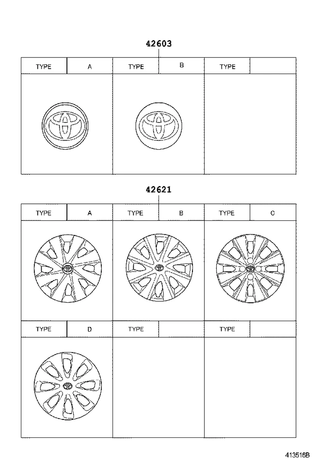Tapa central de rueda de aleación original Toyota Yaris 2011-2014 42603-0D150 Foto 1 de 1