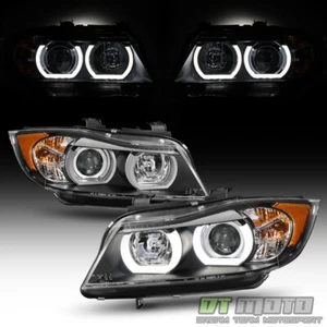 2006-2008 BMW E90 3-Series Sedan "3D LED Light Tube" Projector Headlights - Picture 1 of 10
