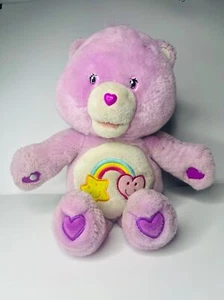 Care Bear Best Friend Bear Talking Plush WORKS Purple 2004 Rainbow Heart -Read - Picture 1 of 7