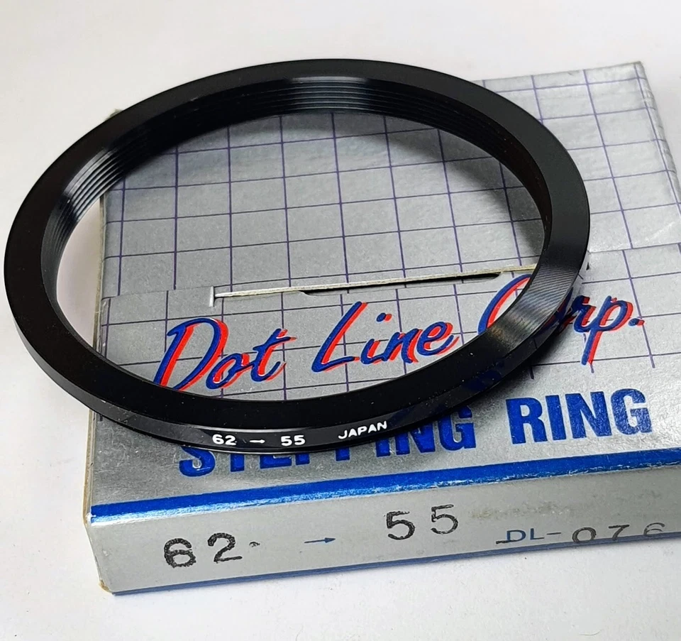 62-55mm Step-Down Lens Filter Converter Adapter Ring 62mm-55mm Metal E62-E55 - Image 1 of 4