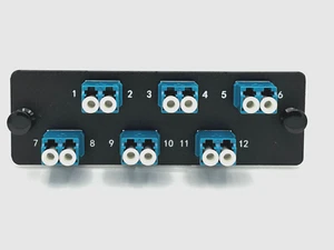 Panduit FAP6WBUDLCZ Compatible 12 Port LC SM UPC OS1 / OS2 Adapter plate - Picture 1 of 1