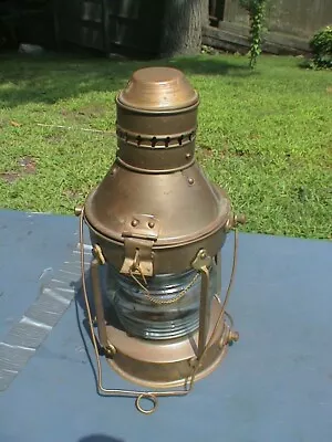 Vintage Anchor Brass Nautical Oil,kerosene Lantern • 80$