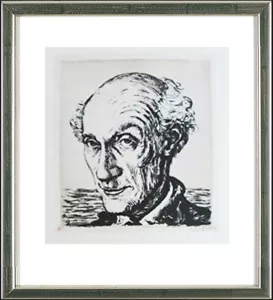 Andreas Paul Weber (1893-1980), Selbstportrait, 1953 - signiert, gerahmt - Bild 1 von 1