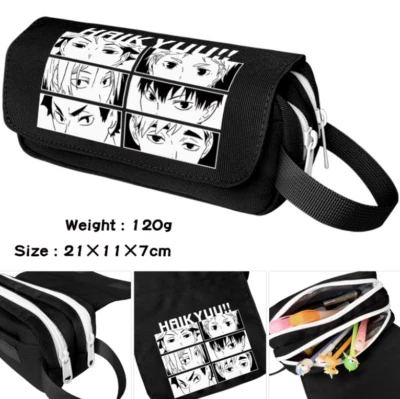 Anime Haikyuu Federmäppchen Canvas Doppelreißverschluss Schreibwaren Federtasche Make-up Handtasche - Bild 1 von 4