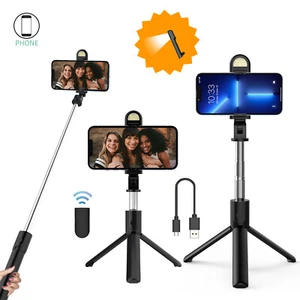 With Fill Light Selfie Stick Tripod Desktop Stand Desk Holder For iPhone/Samsung - Photo 1 sur 12