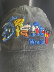 Walt Disney World Black Strpback Baseball Hat Cap Mickey Black Embroidered Adult - Picture 1 of 8