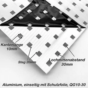 Aluminium Lochblech QG10-30 t=2mm Blech Wunschmaß möglich Abdeckung ZUSCHNITT - Bild 1 von 2