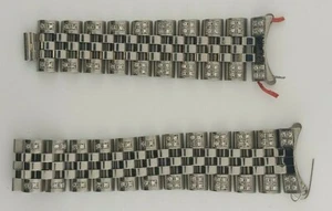 Pulsera Jubileo Italiana Personalizada, Mediana Eslabón Central Pavé Diamante Montura (BD3) - Imagen 1 de 4