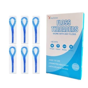 Dental Floss Threaders for Braces, Bridges, and Implants,210 Count (Pack of 6) - Picture 1 of 7