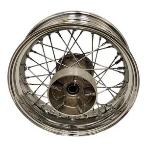 Harley Touring 2009 up Spoke Wire Wheel Rim Rear 16x5 Chrome Road King Classic - Picture 1 of 5