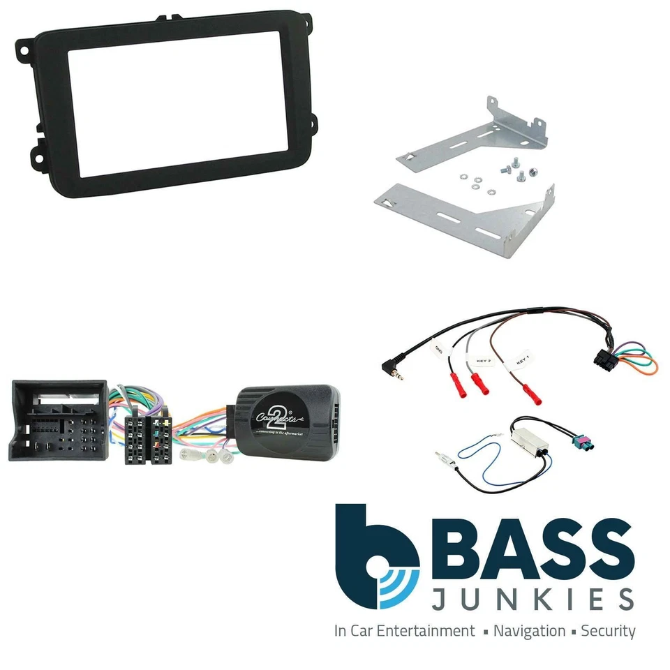 Car Stereo Double Din Fascia Steering Wheel Kit CTKVW17 To Fit VW Beetle 2015 On - Image 1 of 1