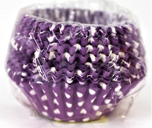 Paper Mate Purple Polka Dot Baking Cups Decorative Waxed Paper 200 Ct  2" NWT - Picture 1 of 2