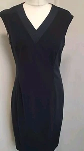 Ted Baker Zizid Dress in Navy Combo - Size 3 Uk 8/ 10 Bust 36" Sleeveless Lined - Picture 1 of 10