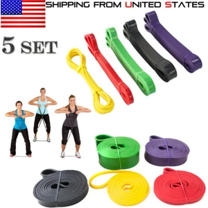 Discount ! Resistance Bands Gym Exercise Pull up Fitness Workout Yoga color Band - Picture 1 of 18