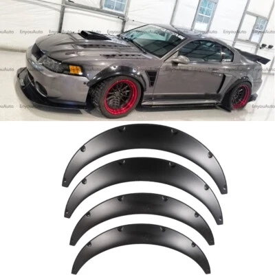 32" For Ford Mustang Universal Fender Flares Wheel Arches Wide Body Kit Foto 1 de 4