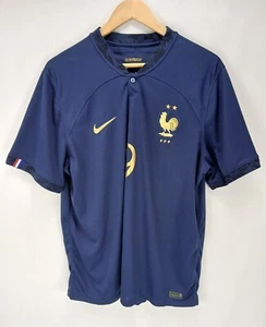 Authentic Nike Jersey Football Olivier Giroud 9 France 2022 Gold Blue Men XL - Picture 1 of 7