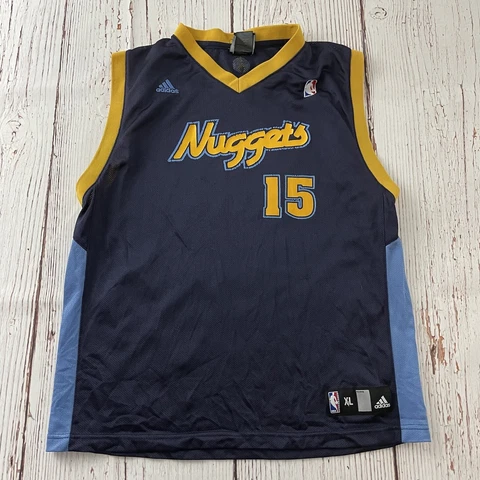 Adidas Denver Nuggets Carmelo Anthony #15 Basketball Jersey Youth XL Blue Cover