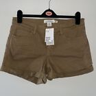 242# H&M Ladies Plain Brown Denim Hot Pant Shorts Size Euro 42 *BNWT*