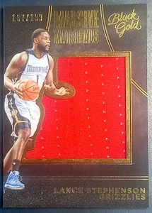 LANCE STEPHENSON 2015-16 BLACK GOLD NBA MASSIVE MATERIALS PATCH #48 107/199 - Bild 1 von 2