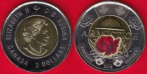 Canada 2 dollars 2018 "Armistice WWI" BiMetallic Colored UNC - Picture 1 of 1