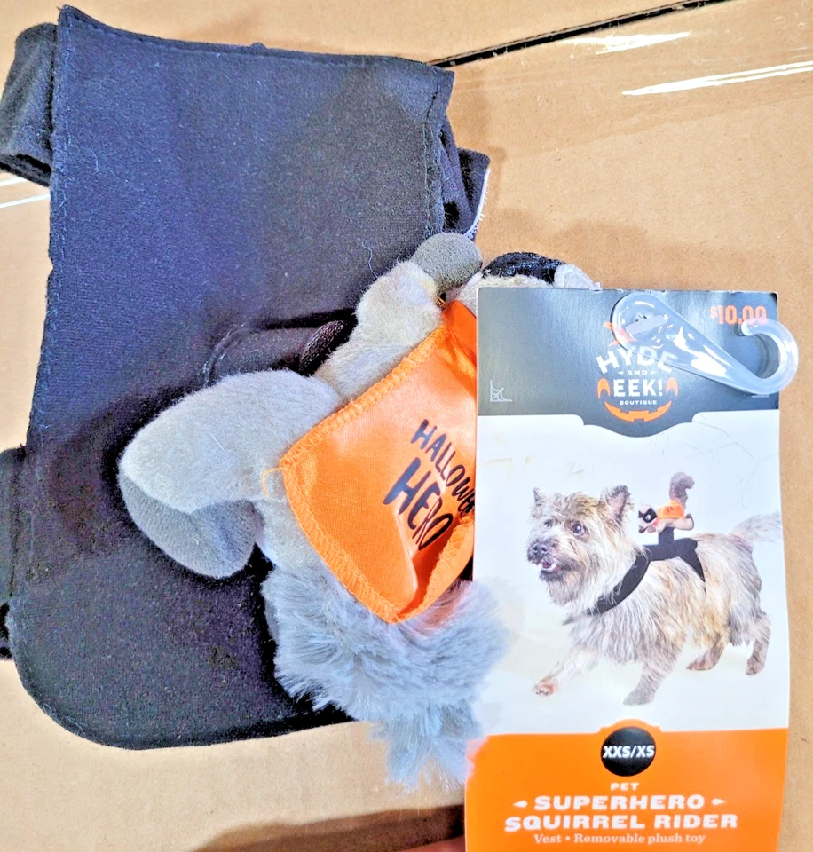 Disfraz de Halloween Hyde & Eek Pet superhéroe ardilla jinete Foto 1 de 1