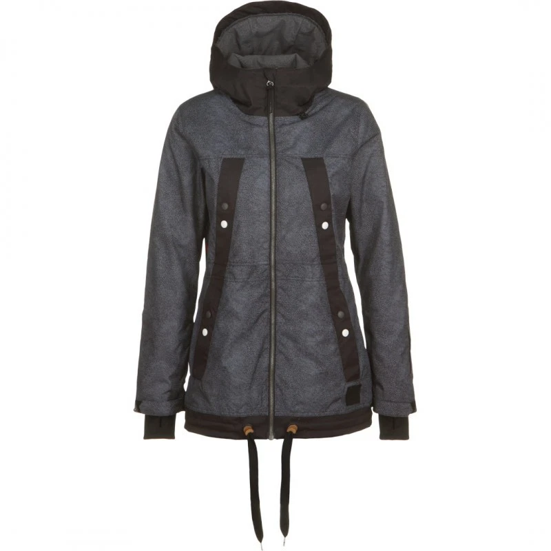 O'Neill Womens Freedom Sketch Insulated Snow Jacket Medium Black Snakeskin Print - Image 1 of 1