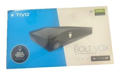 Sistema de entretenimiento unificado TiVo Bolt Vox 4K Ultra HD con control remoto por voz NUEVO Foto 1 de 4
