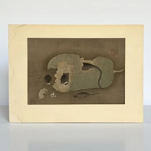 Ts'ien Shun-Chu. Eine Melone & die Ratten. Vintage Mitte 20. Jh. Kunstdruck. Chinesische Kunst. - Bild 1 von 5