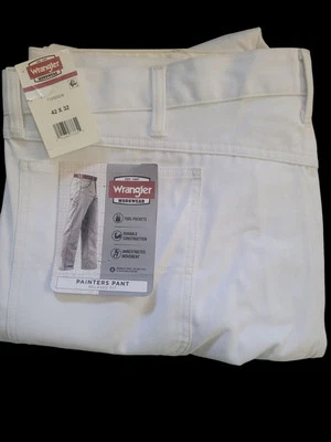 WRANGLER Ropa de Trabajo Pintores Carpintero Blanco Hombre’s Talla 42x32 (Act.44×32) Ajuste Relajado Foto 1 de 4