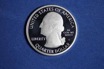 2019 S AMERICAN MEMORIAL PARK SILVER PROOF WASHINGTON QUARTER #K57087 - Image 1 of 2