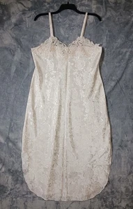 Private Luxuries Nightgown Womens XL Lace Satin Floral Slip Dress Sleepwear - Picture 1 of 8