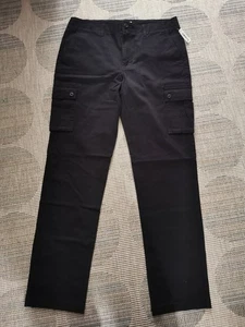 Pantalones cargo elásticos ajustados rectos Amazon Essentials para hombre, negros, talla 34 W, 34 L - Imagen 1 de 7