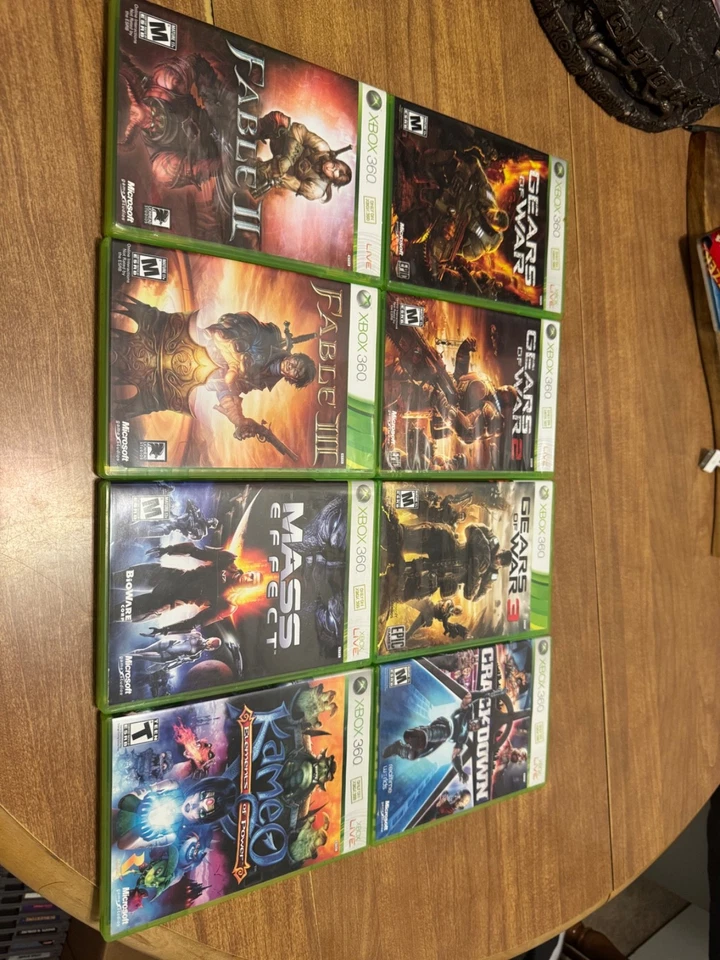 Microsoft XBOX 360 lote de 8 videojuegos completos CIB Fable, Mass, 3 Gears of War Foto 1 de 4
